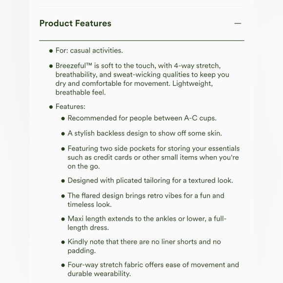 HALARA Breezeful Backless Side Pocket Maxi Dress NWT Size S - Picture 16 of 16